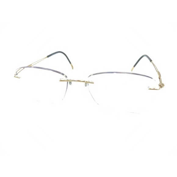Silhouette 5227 20 6051 Titanium Gold Black Rimless Eyeglasses Frames 17 140 - Picture 8 of 13